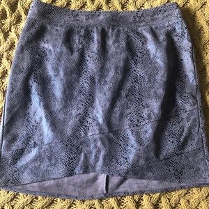 Snake skin mini skirt